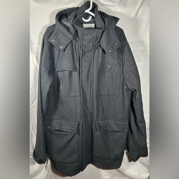 COOGI Dark Gray Military Field Coat- Wool Blend Size 2X - Picture 1 of 14